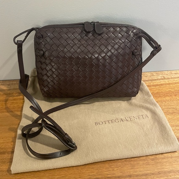 Bottega Veneta Handbags - Bottega Veneta Intrecciato Woven Crossbody Bag